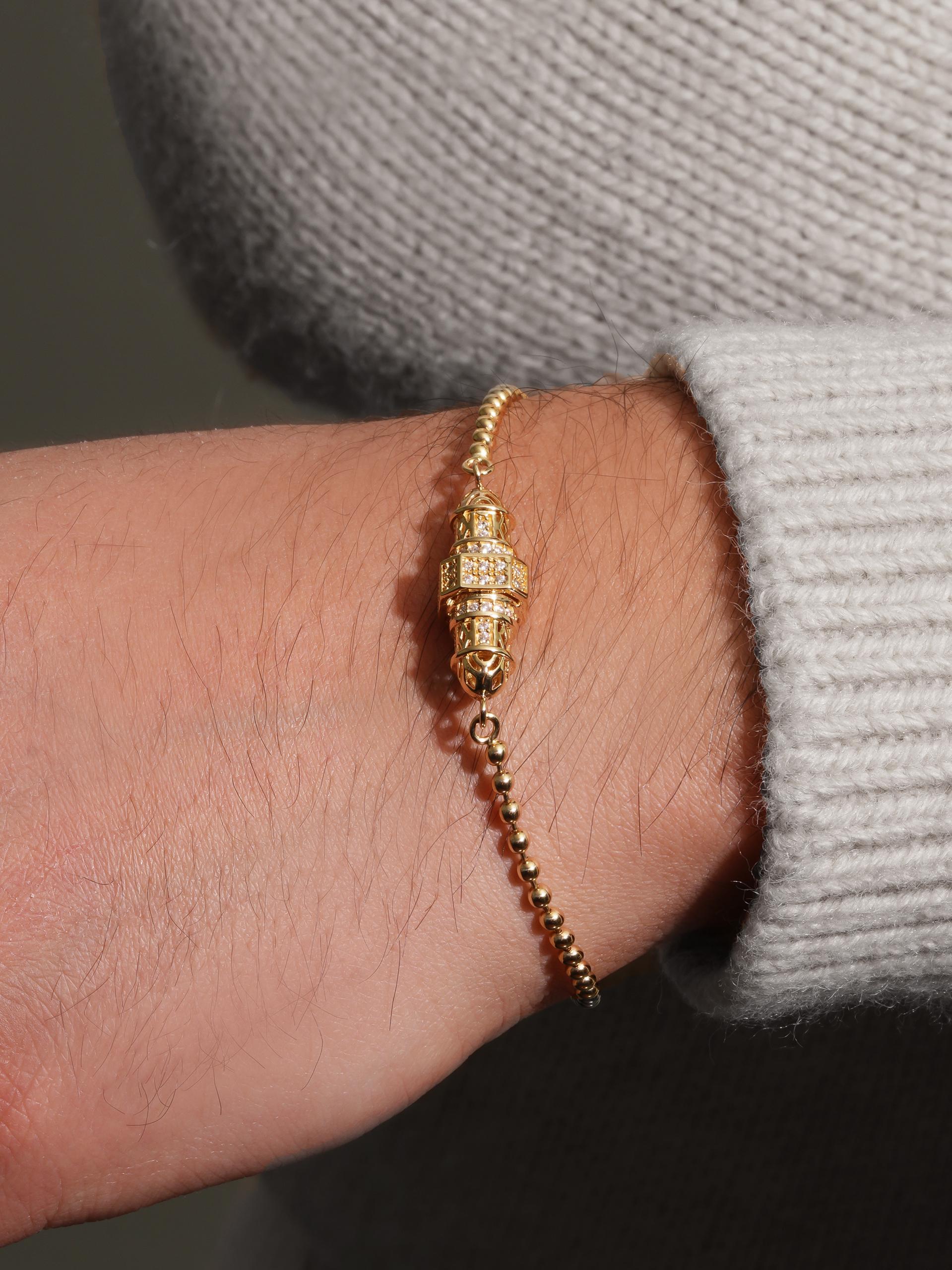 Cages collection — gold bracelet